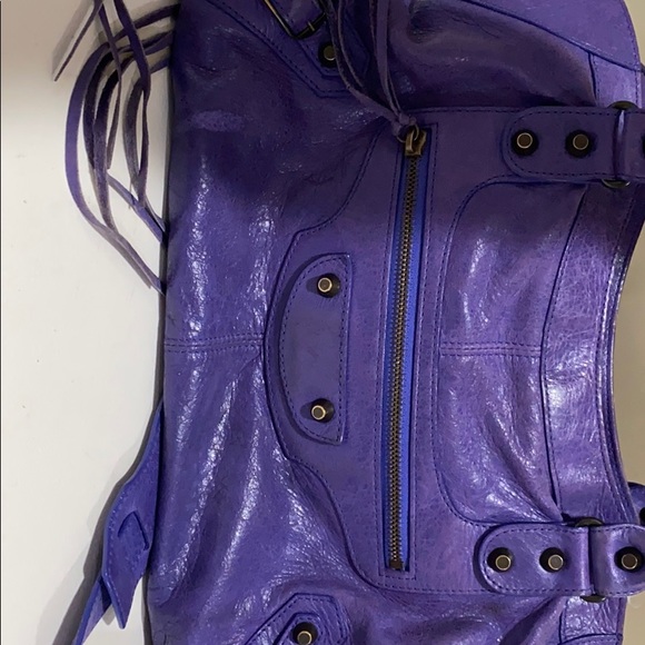 Classic Balenciaga Purple Motorcycle Tote - Picture 12 of 12